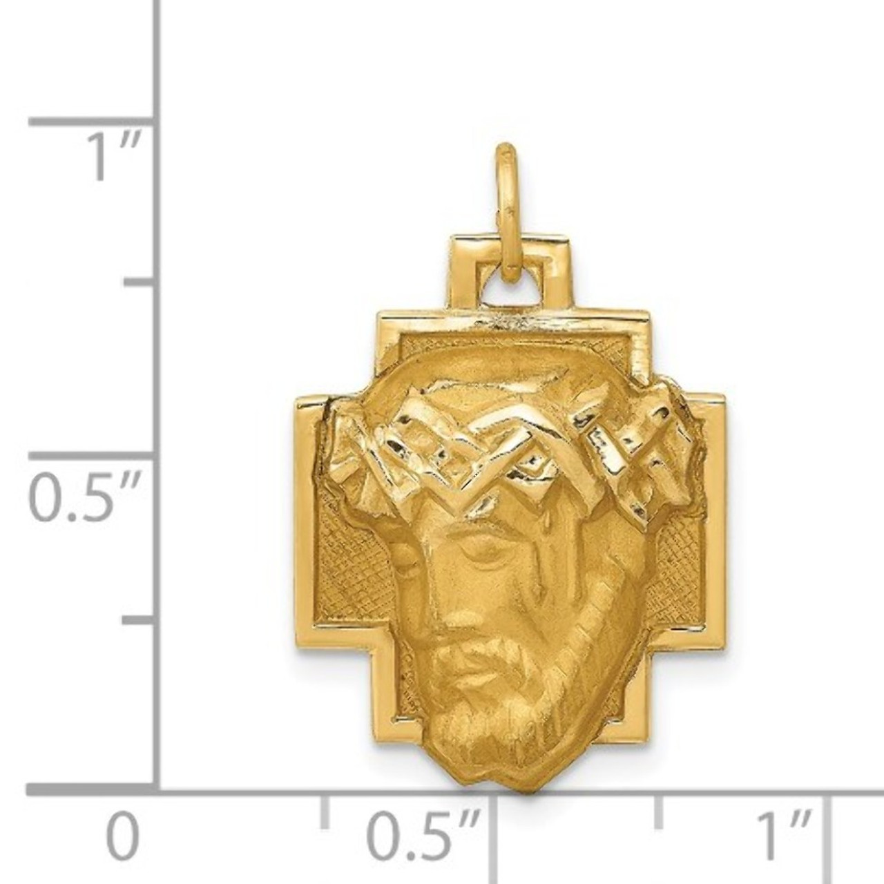 14K Yellow Gold Jesus Charm - (B11-568)