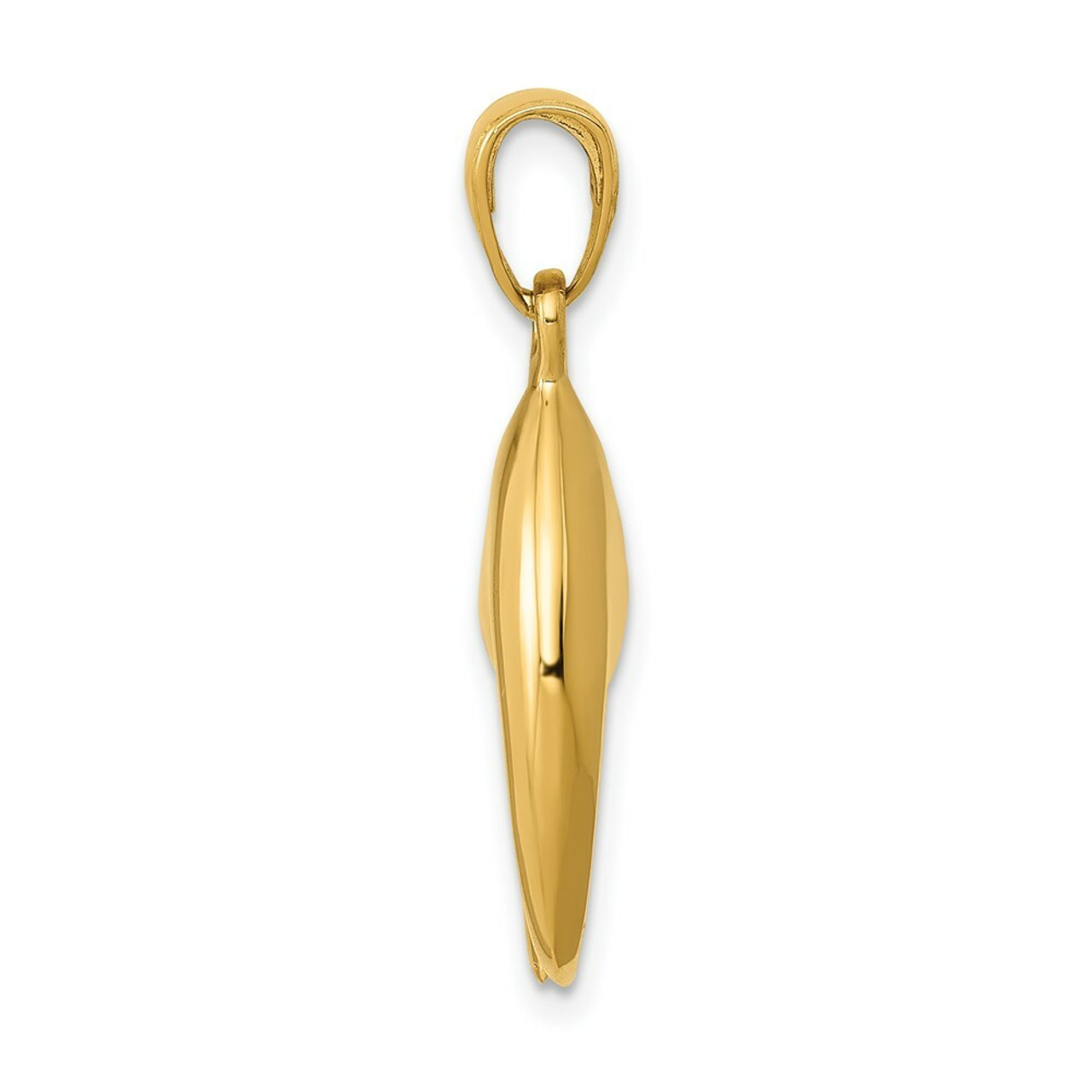14K Yellow Gold 3-D Moveable Stone Crab Claw Pendant - (A83-243)