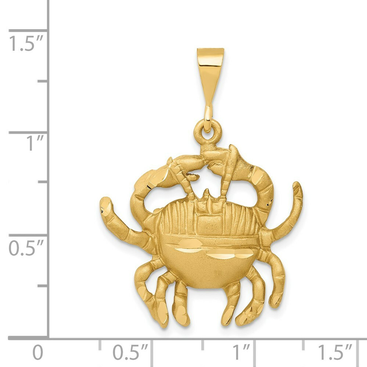 14K Yellow Gold Cancer Zodiac Charm - (A83-681)