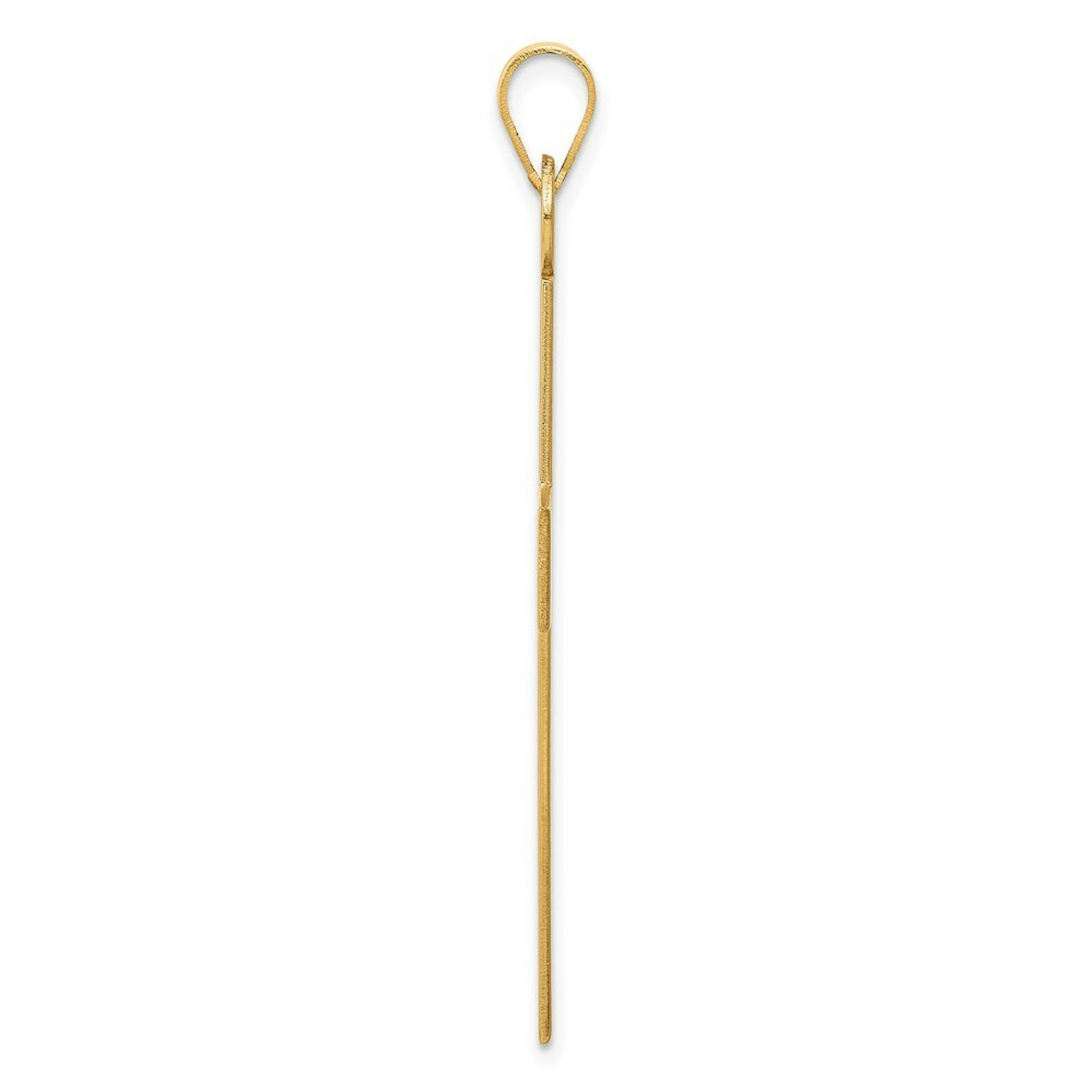 14K Yellow Gold Polished Cross Charm 50mm length - (B11-337)