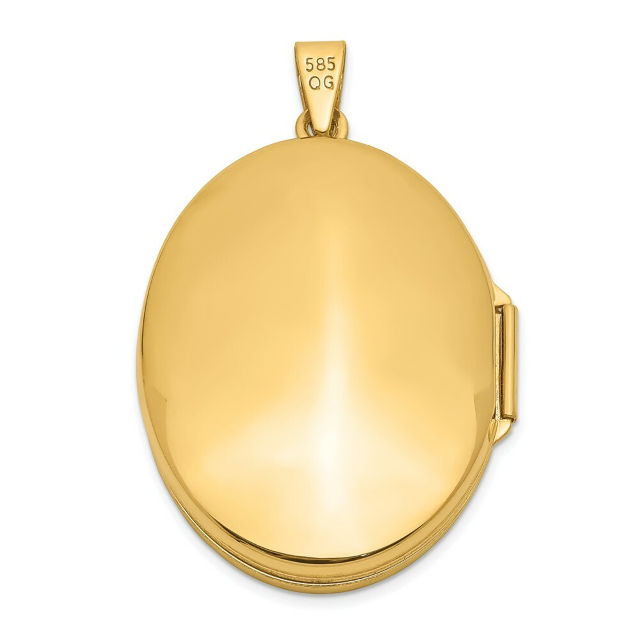 14K Yellow Gold 31mm Oval Scroll Locket 31x25mm - (A99-352)