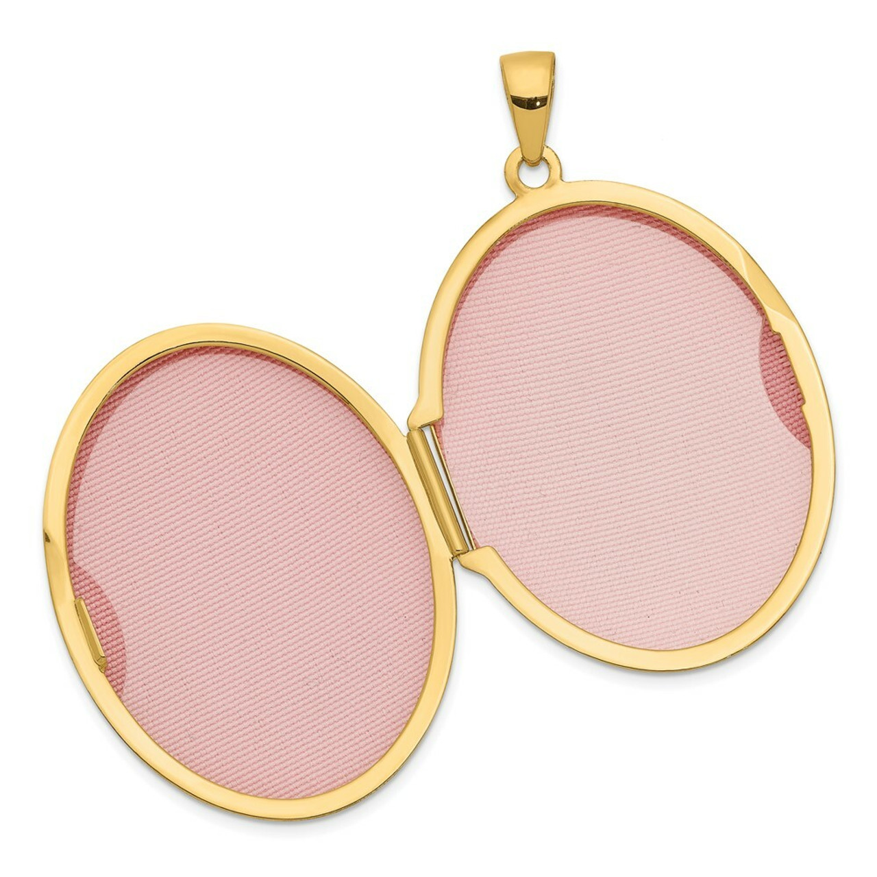 14K Yellow Gold 31mm Oval Scroll Locket 31x25mm - (A99-352)
