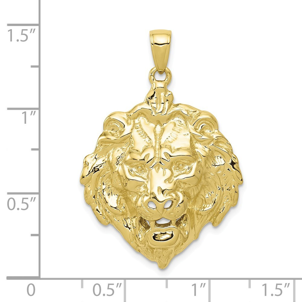 10K Yellow Gold Lion Charm Pendant - (A88-818) - Roy Rose Jewelry