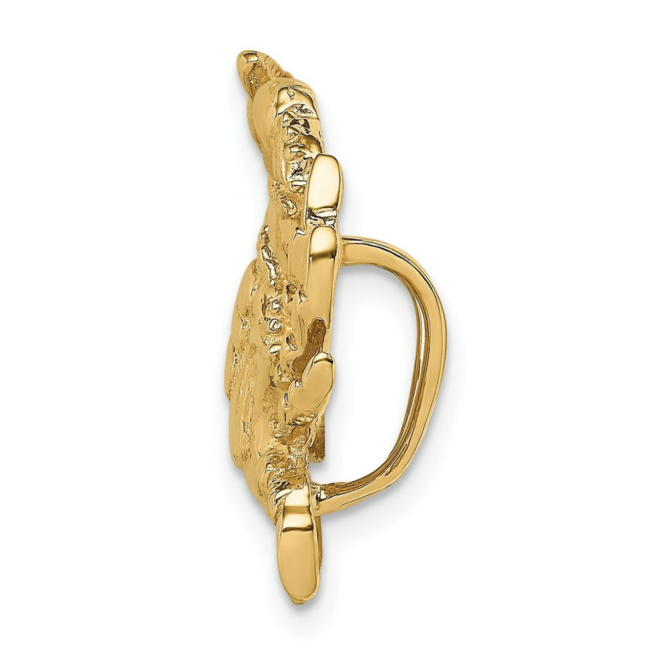 14K Yellow Gold Blue Crab Slide - (A84-591)
