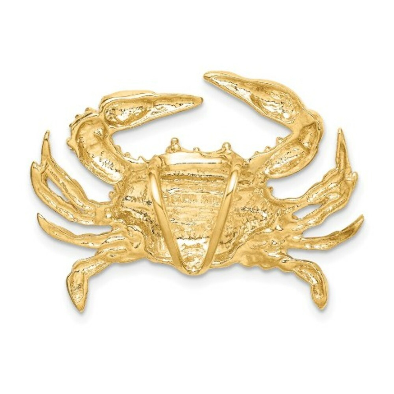14K Yellow Gold Blue Crab Slide - (A84-591)