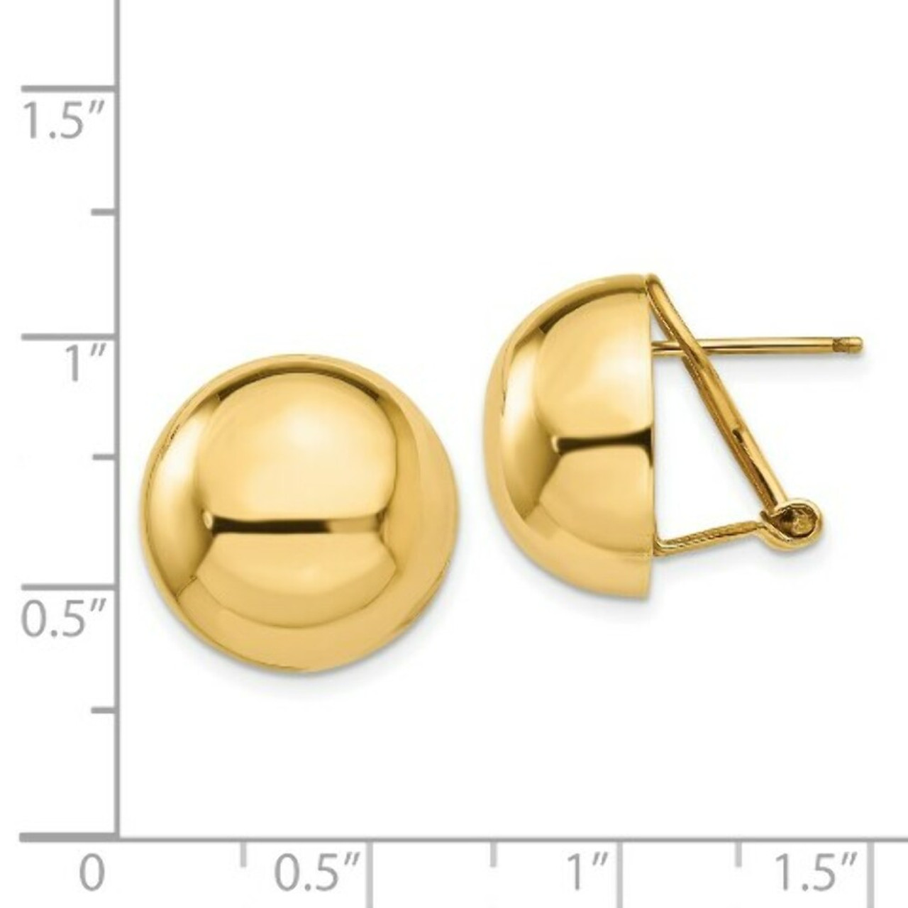 Trio Ball Bar Stud Earrings in 10kt Yellow Gold