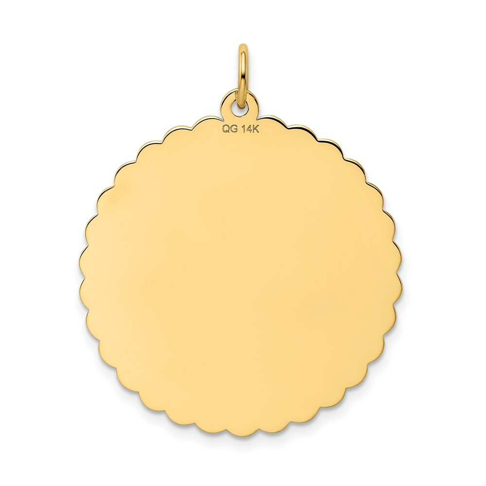 14K Yellow Gold Happy 50th Anniversary Charm Pendant - (A98-595