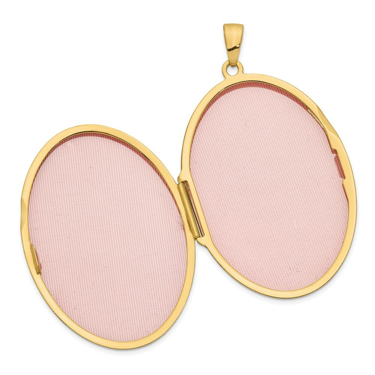 14K Yellow Gold Celtic Heart 38mm Oval Locket 47x38mm - (A99-485)