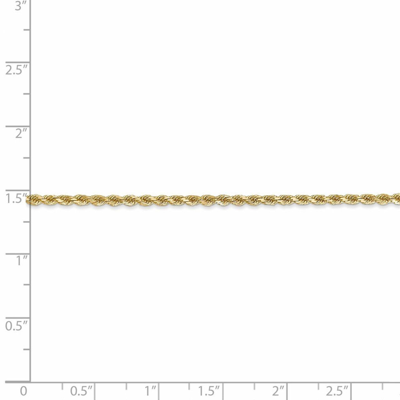 Gold Diamond Cut Rope Chains | Genuine Gold Jewelry 14kt / 2mm / 18