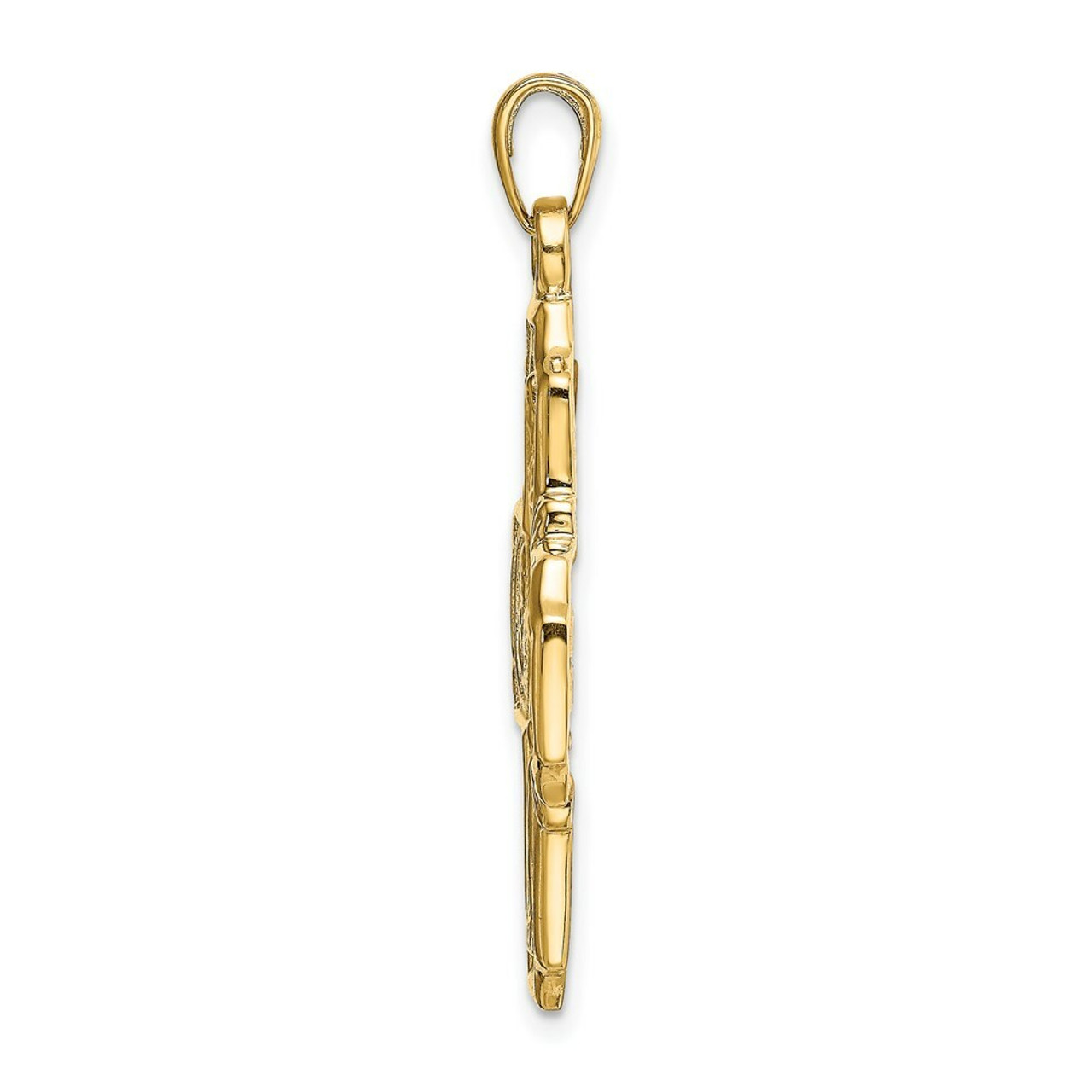 14K Yellow Gold 4-Way Medal Pendant - (A86-448)