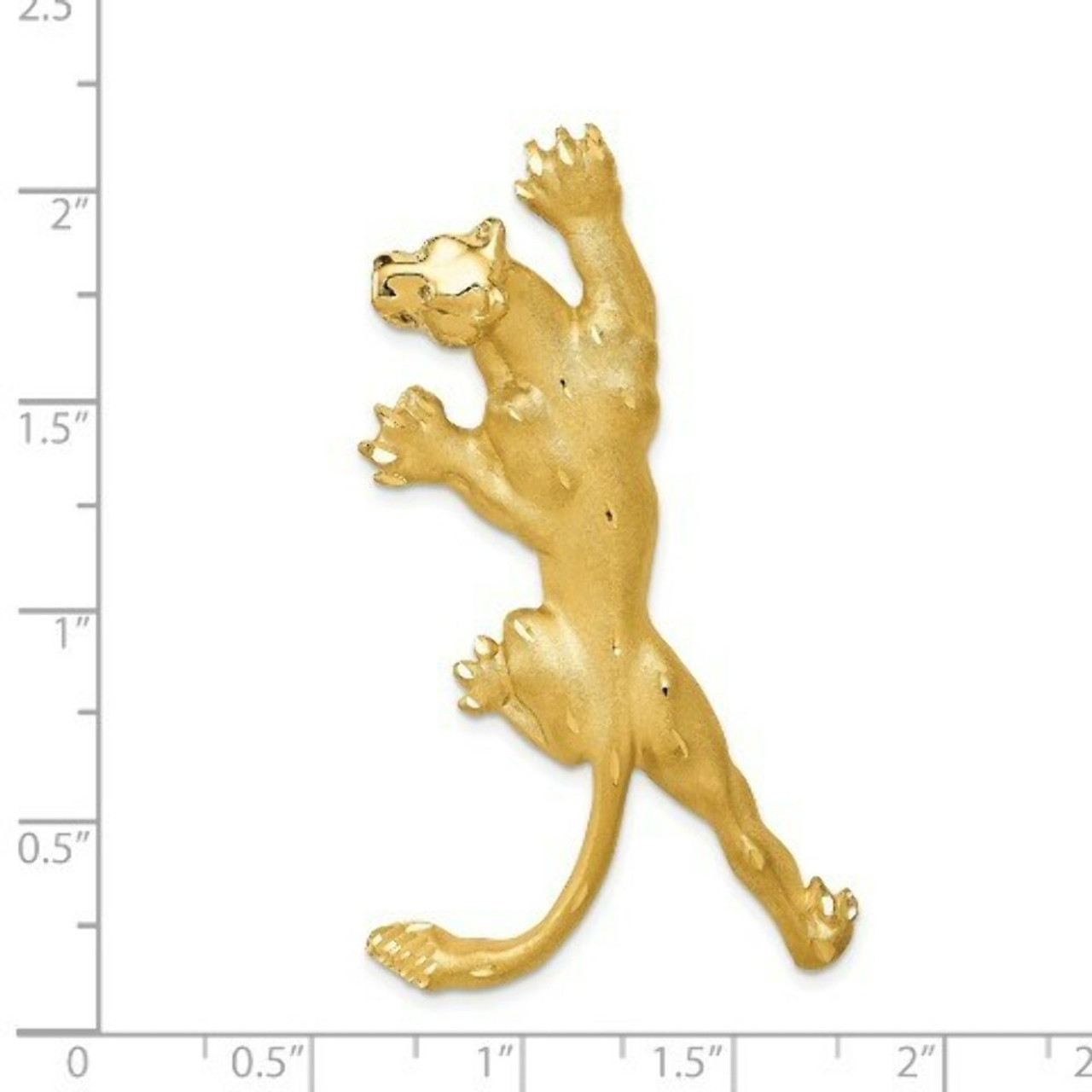 14K Yellow Gold Panther Pendant - (A83-921)