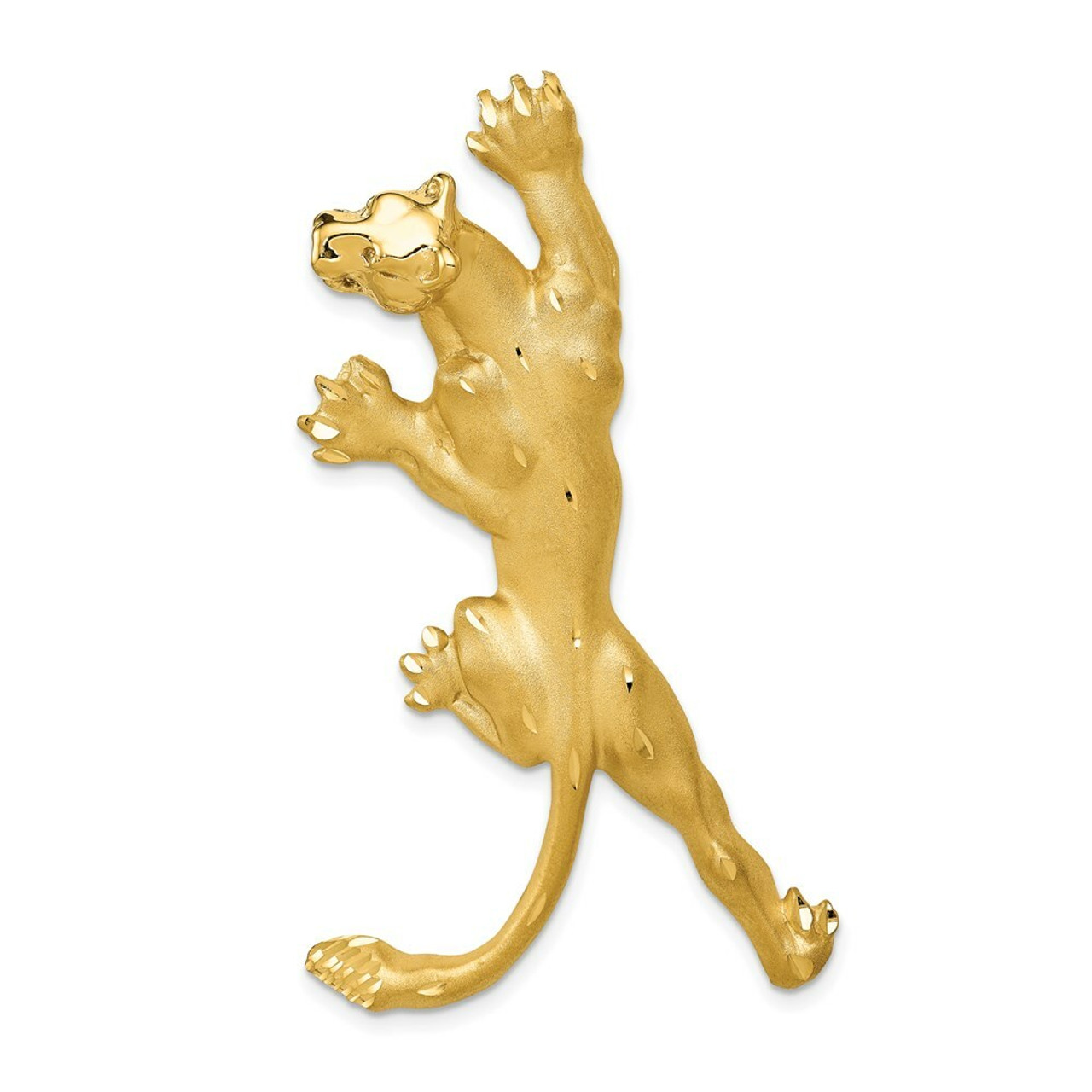 14K Yellow Gold Panther Pendant - (A83-921)