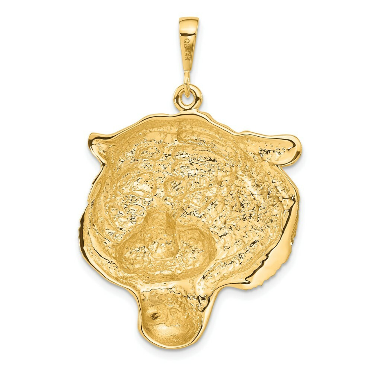 14K Yellow Gold Tigers Head Pendant - (A82-822)
