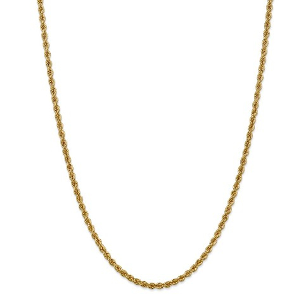 Leslie's 14K Yellow Gold 3mm Solid Rope Chain Necklace - Length 20'' inches - (B22-206)