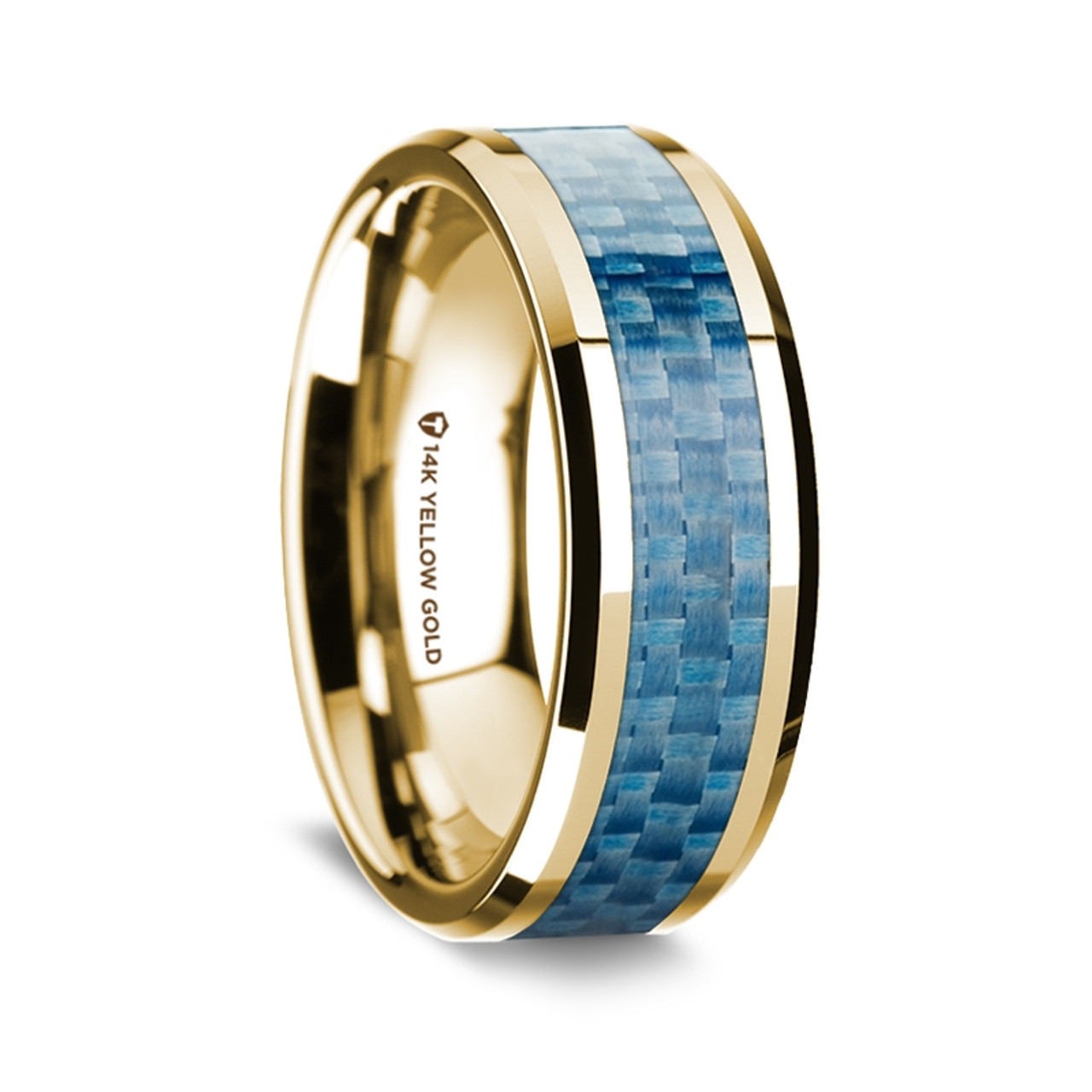 18K Yellow Gold and Carbon Fiber Men's Wedding Band – www.igorman.com