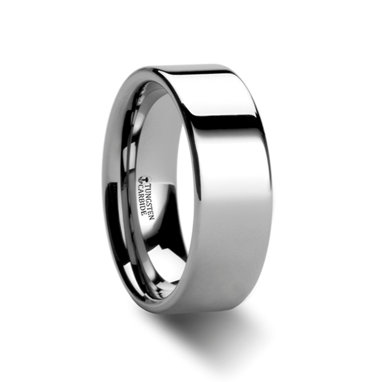 STOCKTON Pipe Cut White Tungsten Carbide Ring - 2mm - 12mm