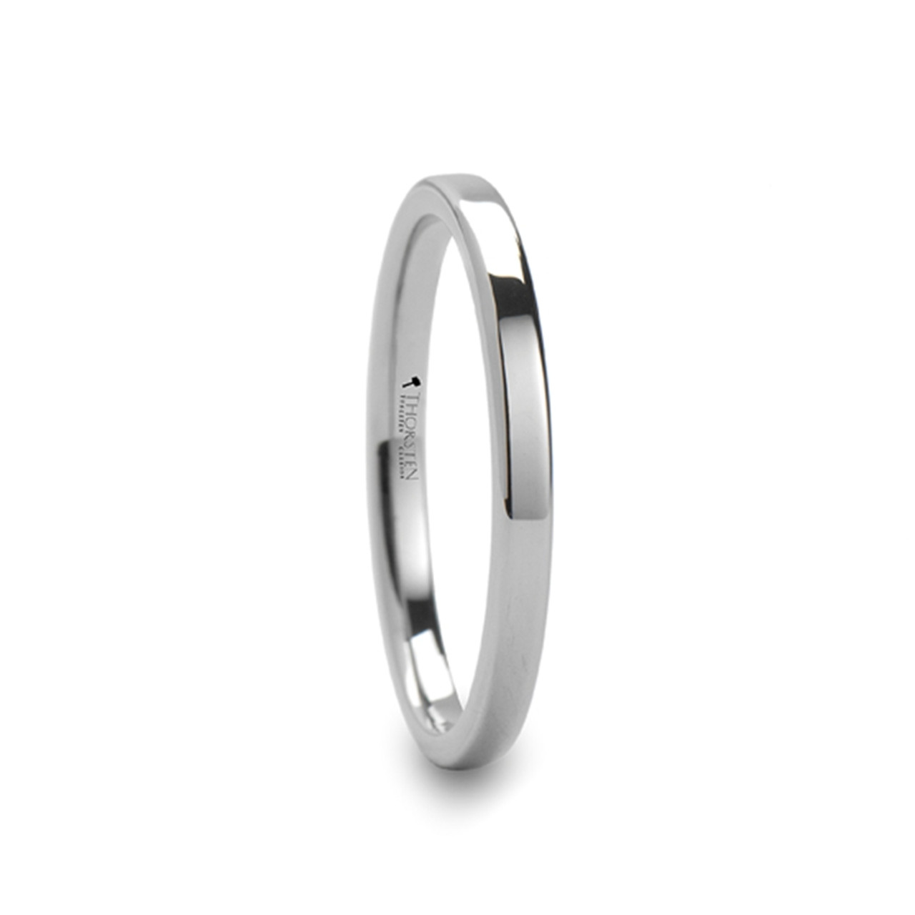 STOCKTON Pipe Cut White Tungsten Carbide Ring - 2mm - 12mm - Roy