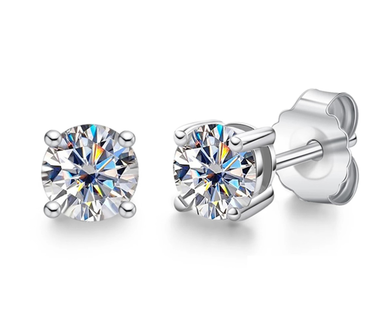 Anti-allergic High-Quality VVS Moissanite Diamond Mens Cluster Earring