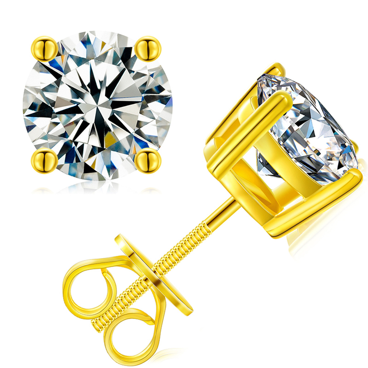 K18 Wg Moissanite VVS-1 set-