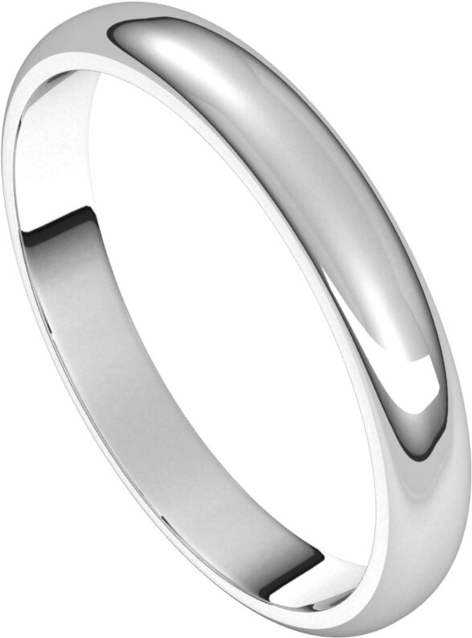 White-Gold-3mm-Standard-Half-Round-Wedding-Band-Side-View2