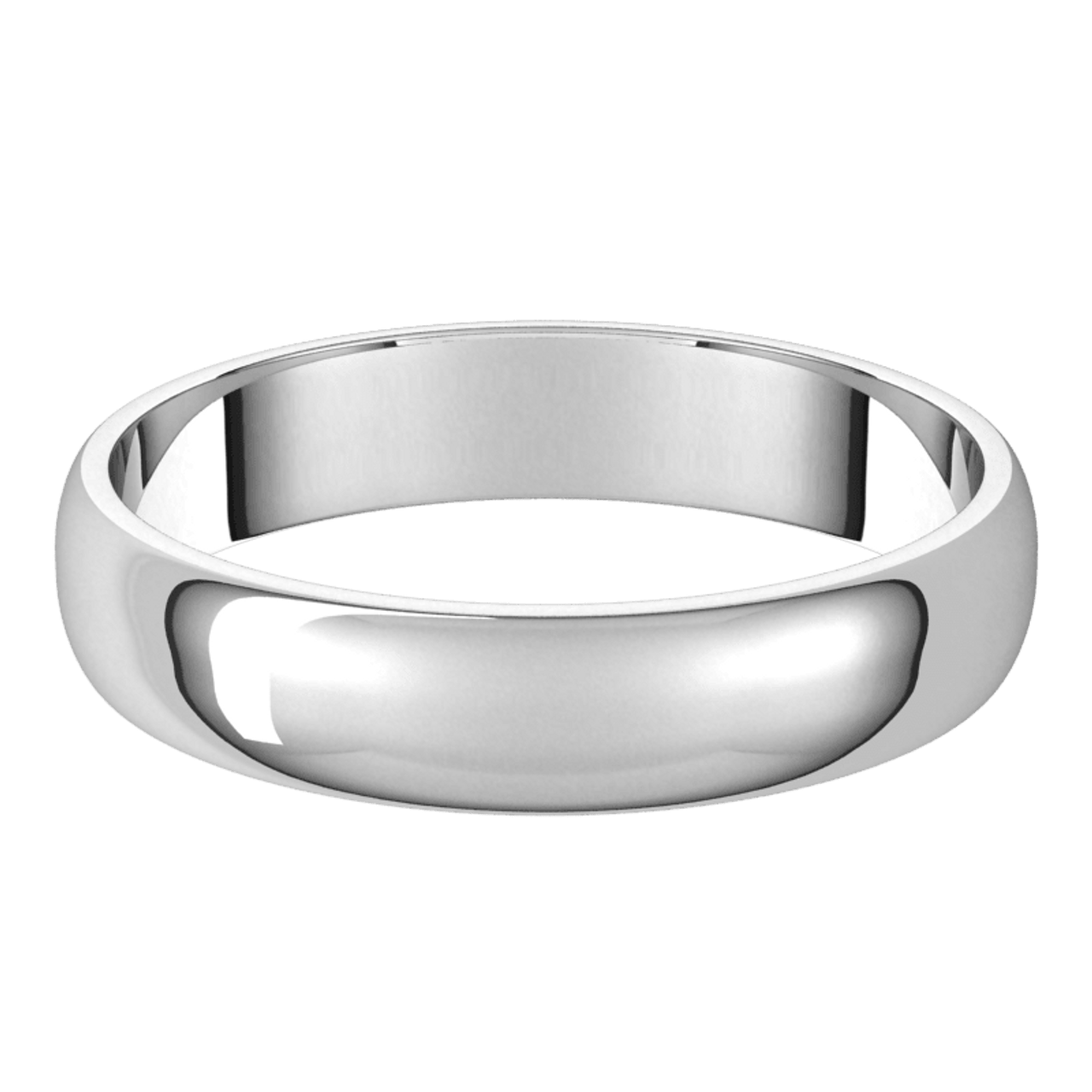 White-Gold-4mm-Lightweight-Half-Round-Wedding-Band-Horizontal-View