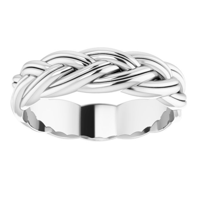 Platinum-Braided-Design-6mm-Width-Wedding-Band-Side-View2