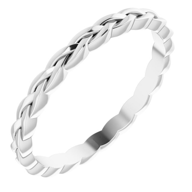 Platinum-Braided-Design-2mm-Width-Wedding-Band-Side-View1