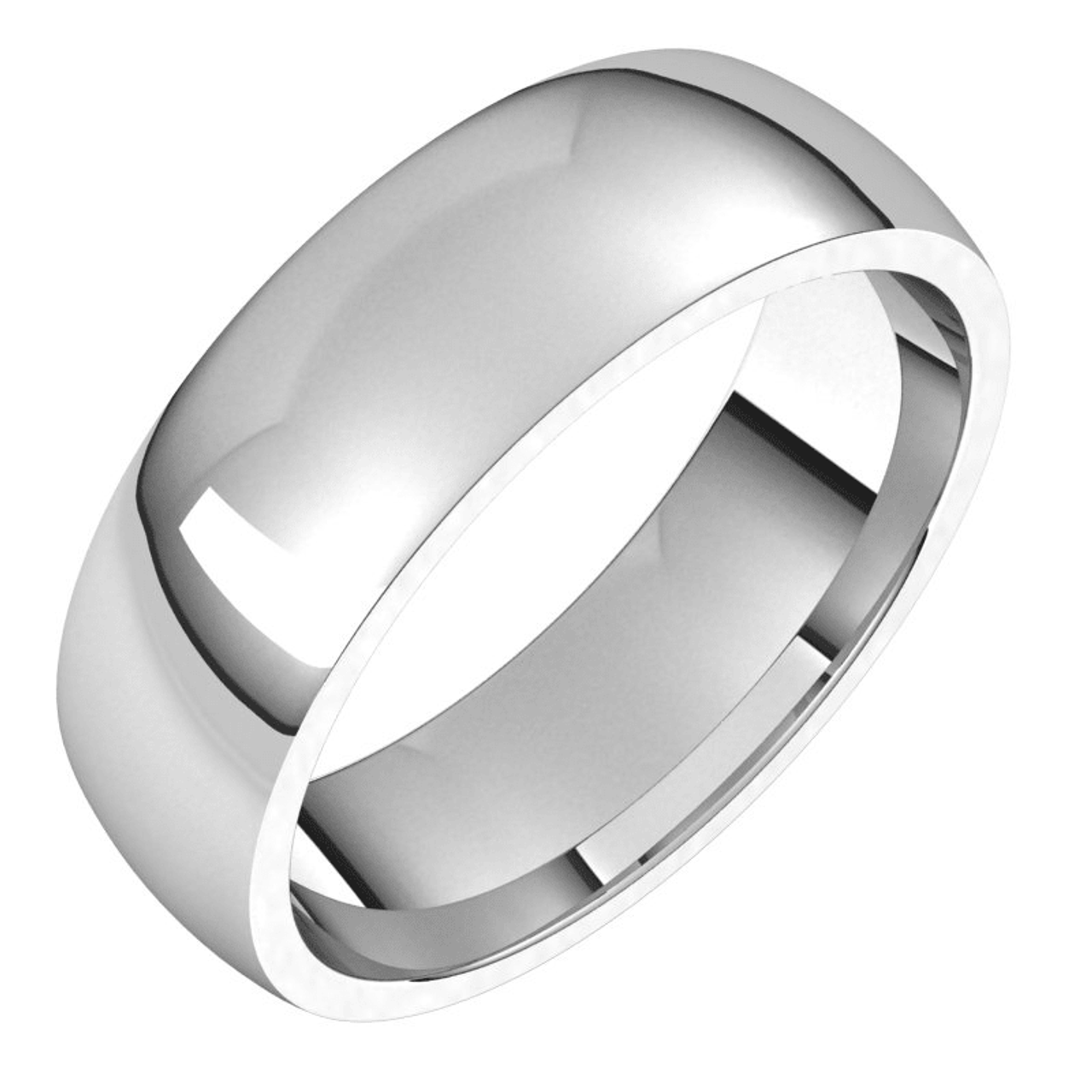 White-Gold-6mm-Lightweight-Half-Round-Comfort-fit-Wedding-Band-Side-View2