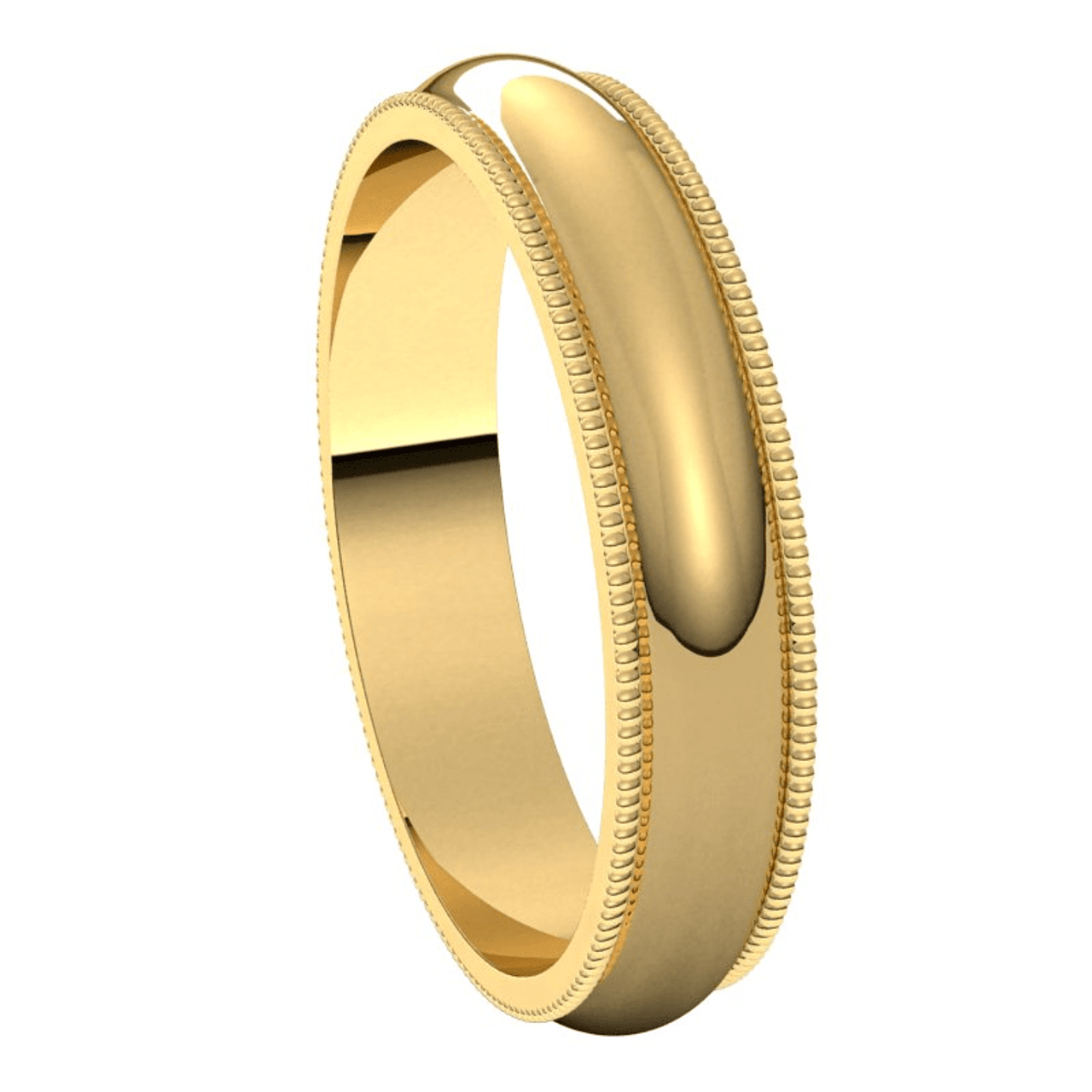 Yellow-Gold-4mm-Standard-Milgrain-Edge-Wedding-Band-Side-View1