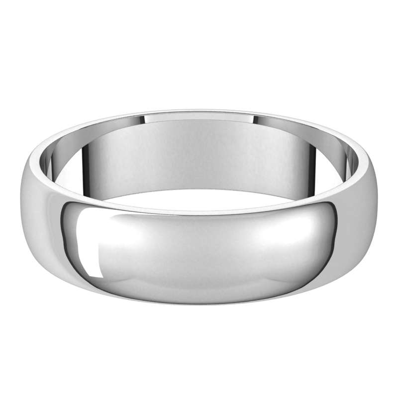 Platinum-5mm-Lightweight-Half-Round-Wedding-Band-Horizontal-View