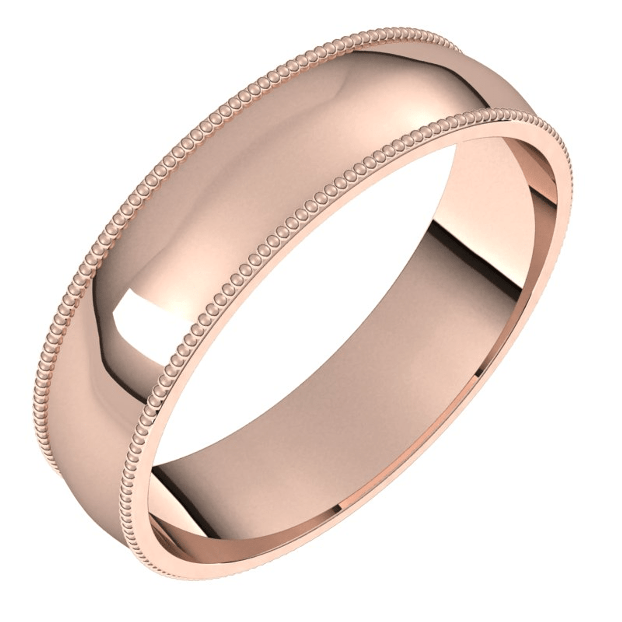 Rose-Gold-5mm-Lightweight-Comfort-Fit-Milgrain-Edge-Wedding-Band-Side-View1