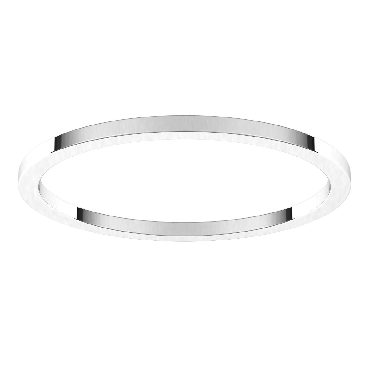 Platinum-1mm-Standard-Flat-Wedding-Band-Horizontal-View