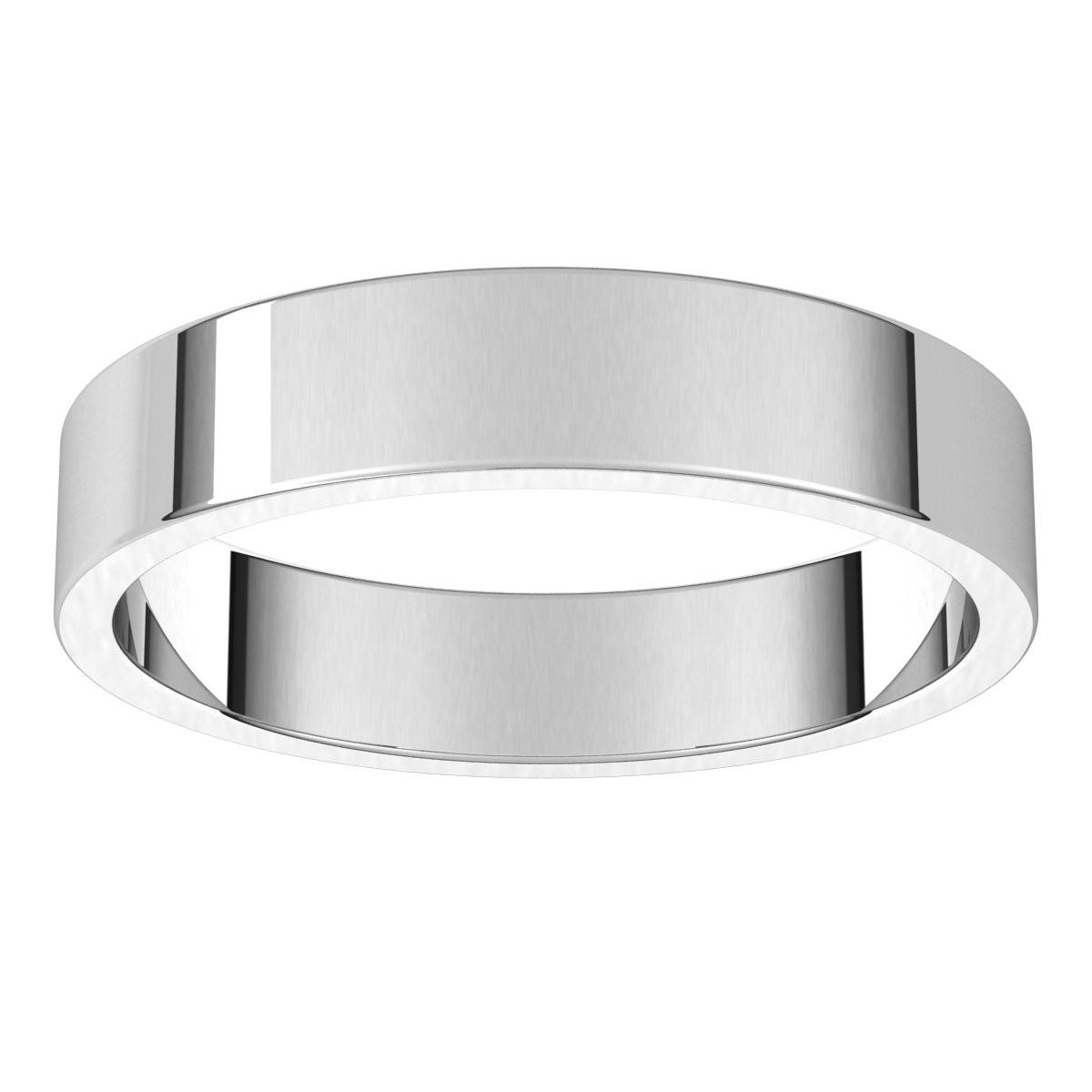 Platinum-4mm-Standard-Flat-Wedding-Band-Horizontal-View