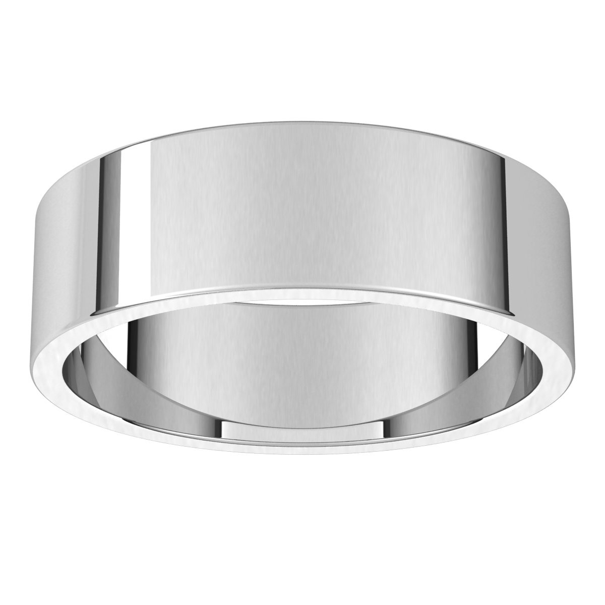 Platinum-6mm-Standard-Flat-Wedding-Band-Horizontal-View