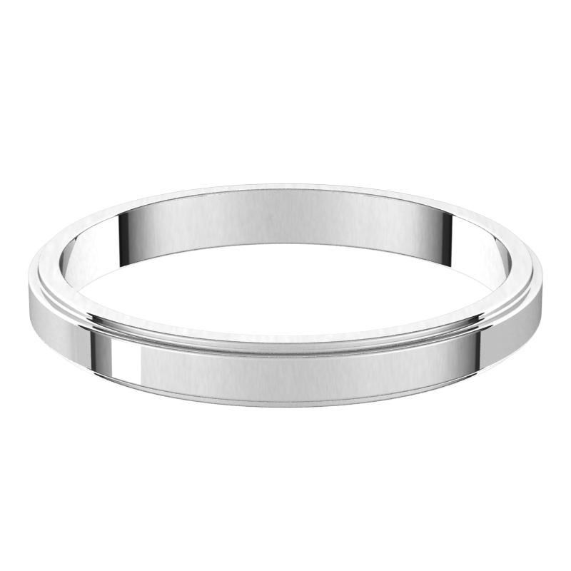 Platinum-2.5mm-Standard-Flat-with-Edge-Wedding-Band-Horizontal-View
