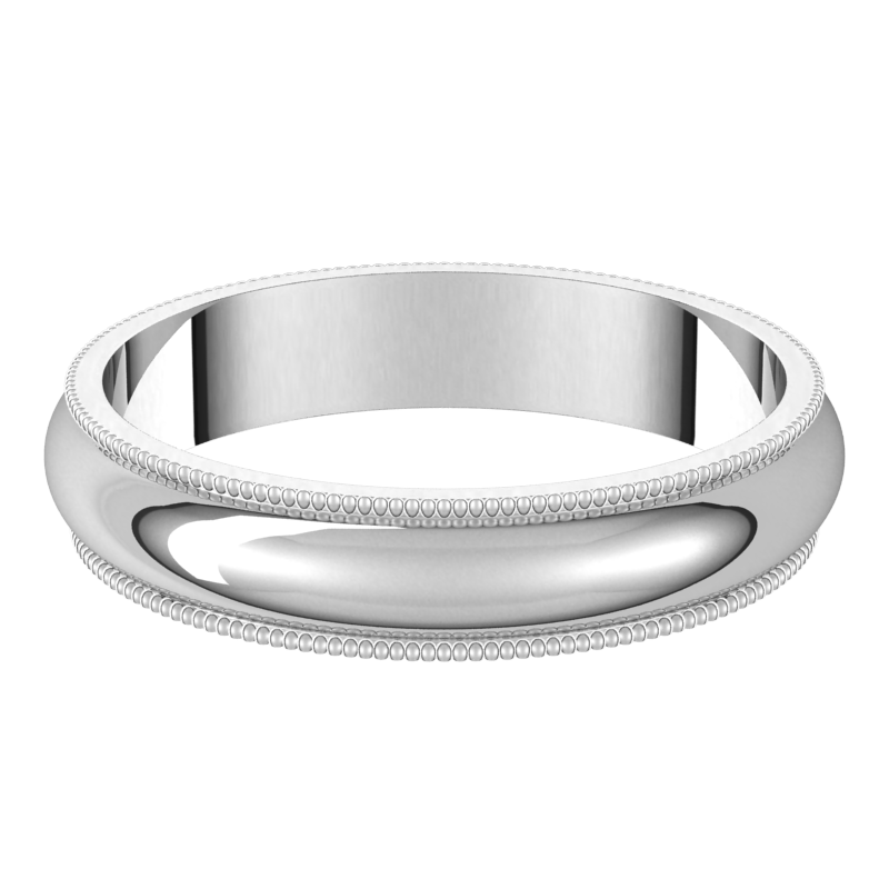 Platinum-4mm-Standard-Milgrain-Edge-Wedding-Band-Horizontal-View