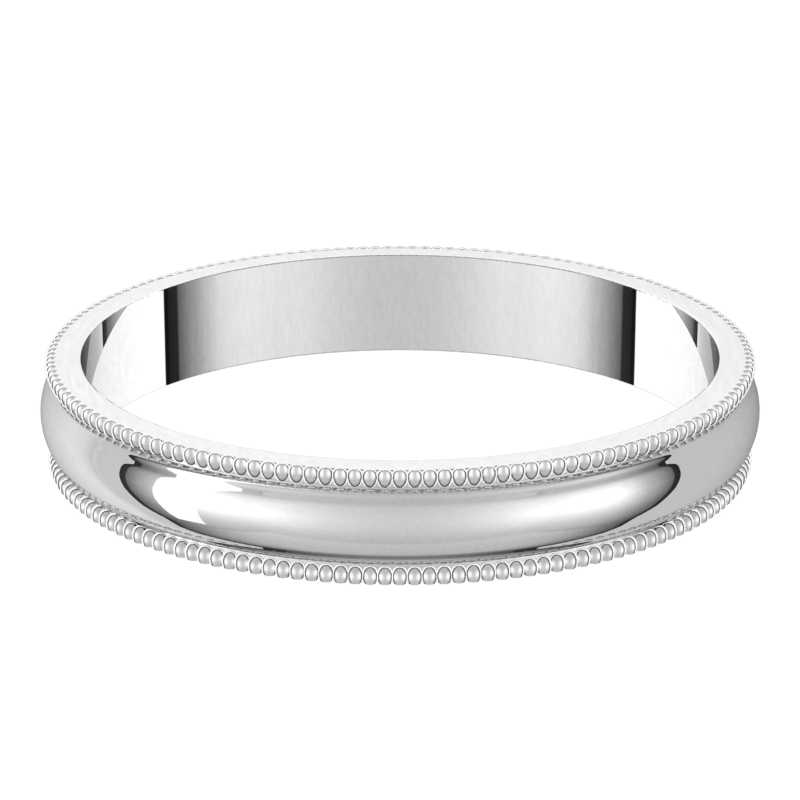 Platinum-3mm-Lightweight-Milgrain-Edge-Wedding-Band-Horizontal-View