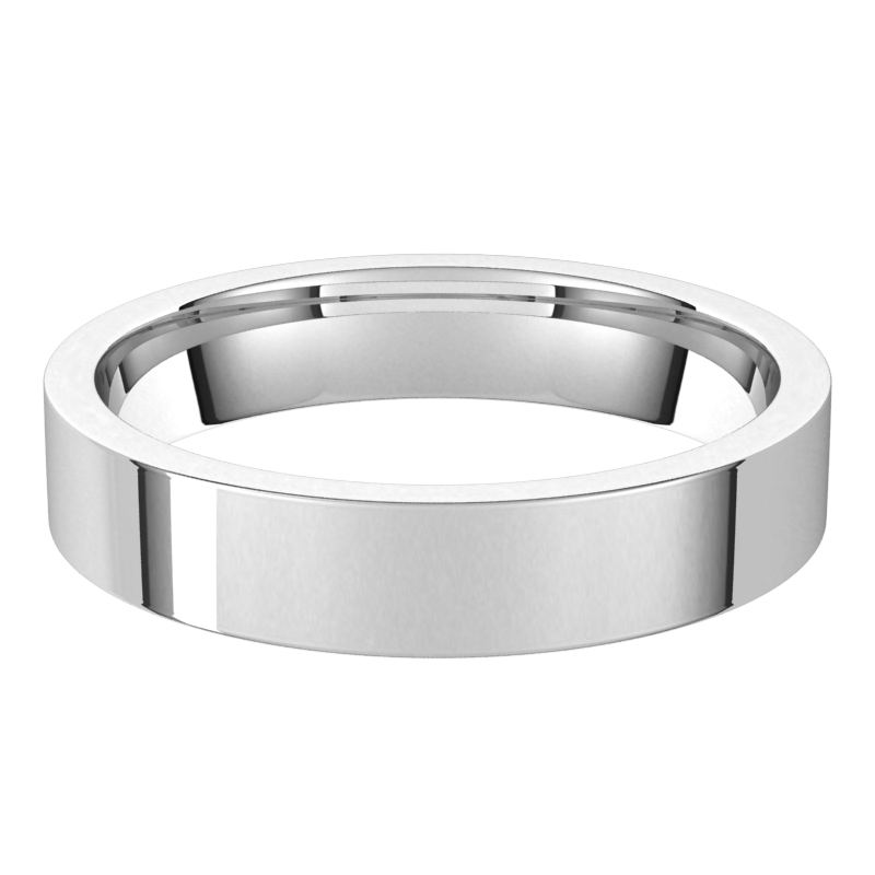 Platinum-4mm-Lightweight-Comfort-Fit-Flat-Wedding-Band-Horizontal-View