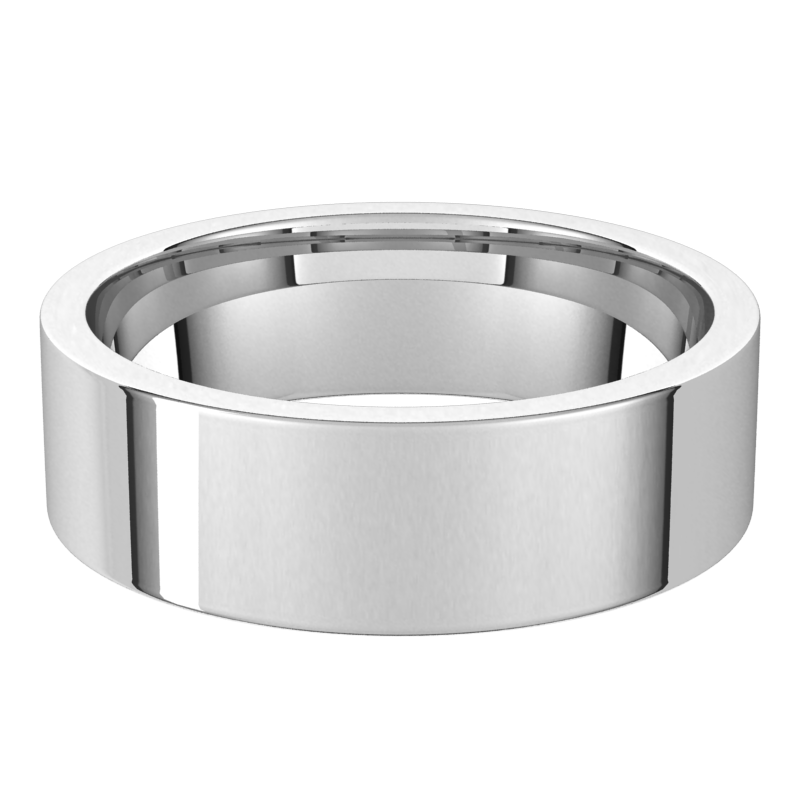 Platinum-6mm-Lightweight-Comfort-Fit-Flat-Wedding-Band-Horizontal-View