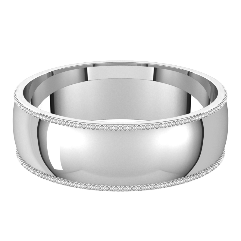 Platinum-6mm-Standard-Comfort-Fit-Milgrain-Edge-Wedding-Band-Horizontal-View