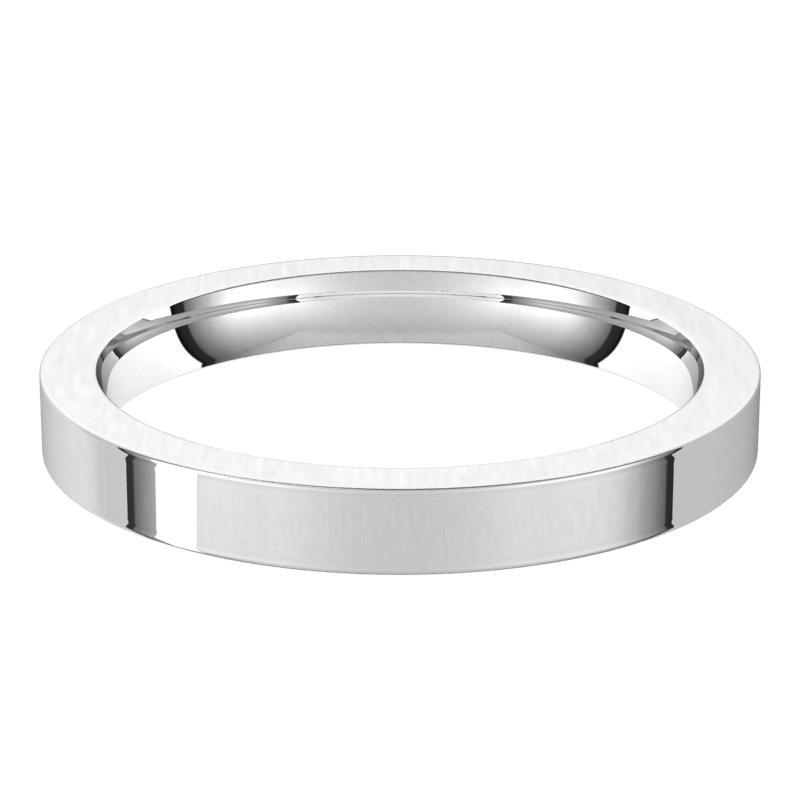 Platinum-2.5mm-Comfort-Fit-Flat-Wedding-Band-Horizontal-View
