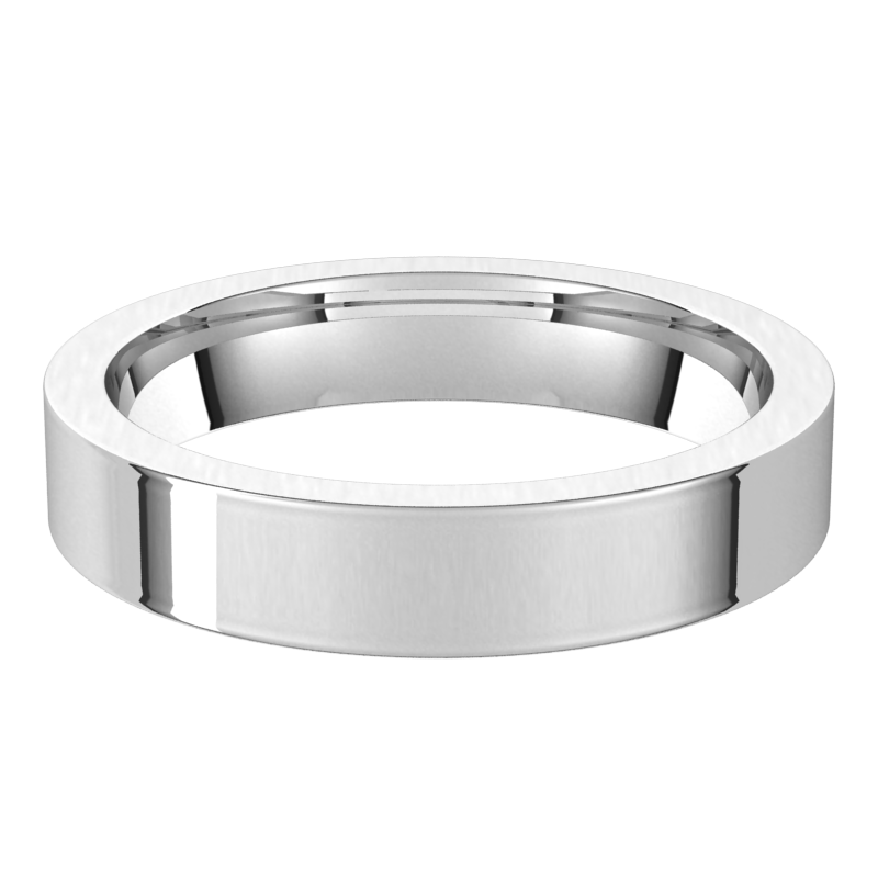 Platinum-4mm-Comfort-Fit-Flat-Wedding-Band-Horizontal-View