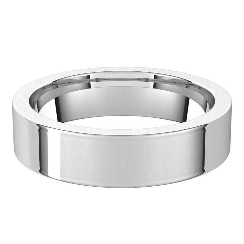 Platinum-5mm-Comfort-Fit-Flat-Wedding-Band-Horizontal-View