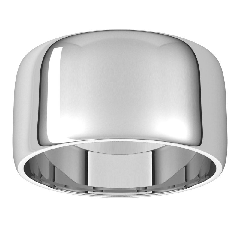 Sterling-Silver-10mm-Lightweight-Half-Round-Wedding-Band-Horizontal-View