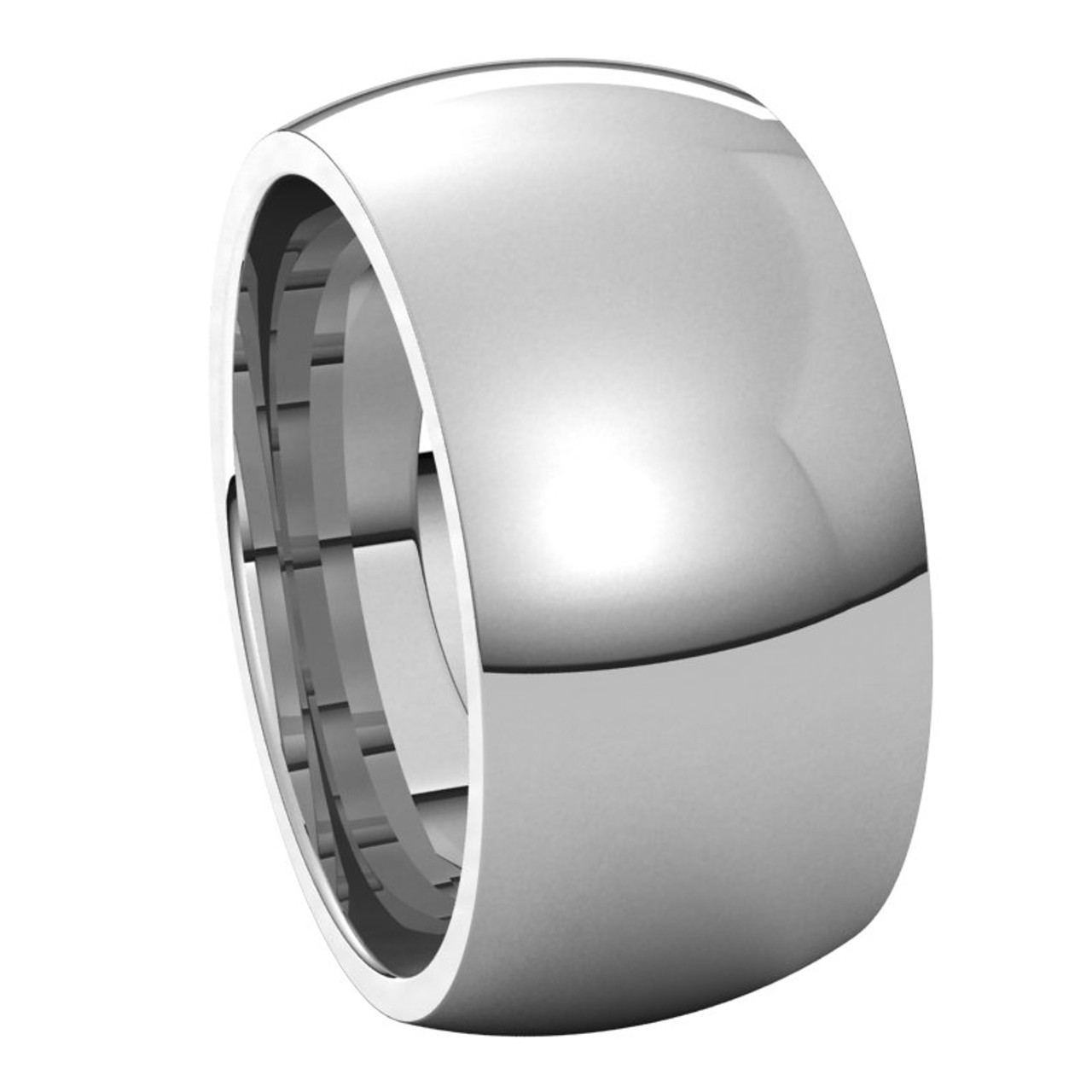 Sterling Silver 10mm Lightweight Half Round Comfort-fit Wedding Band  Castleweddingbands.com