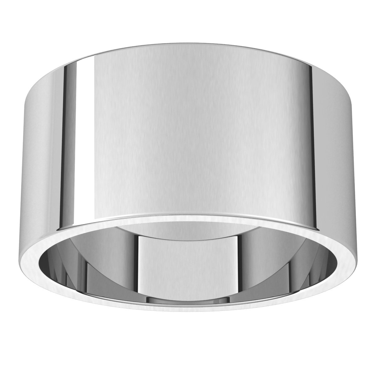 Sterling-Silver-10mm-Standard-Flat-Wedding-Band-Horizontal-View