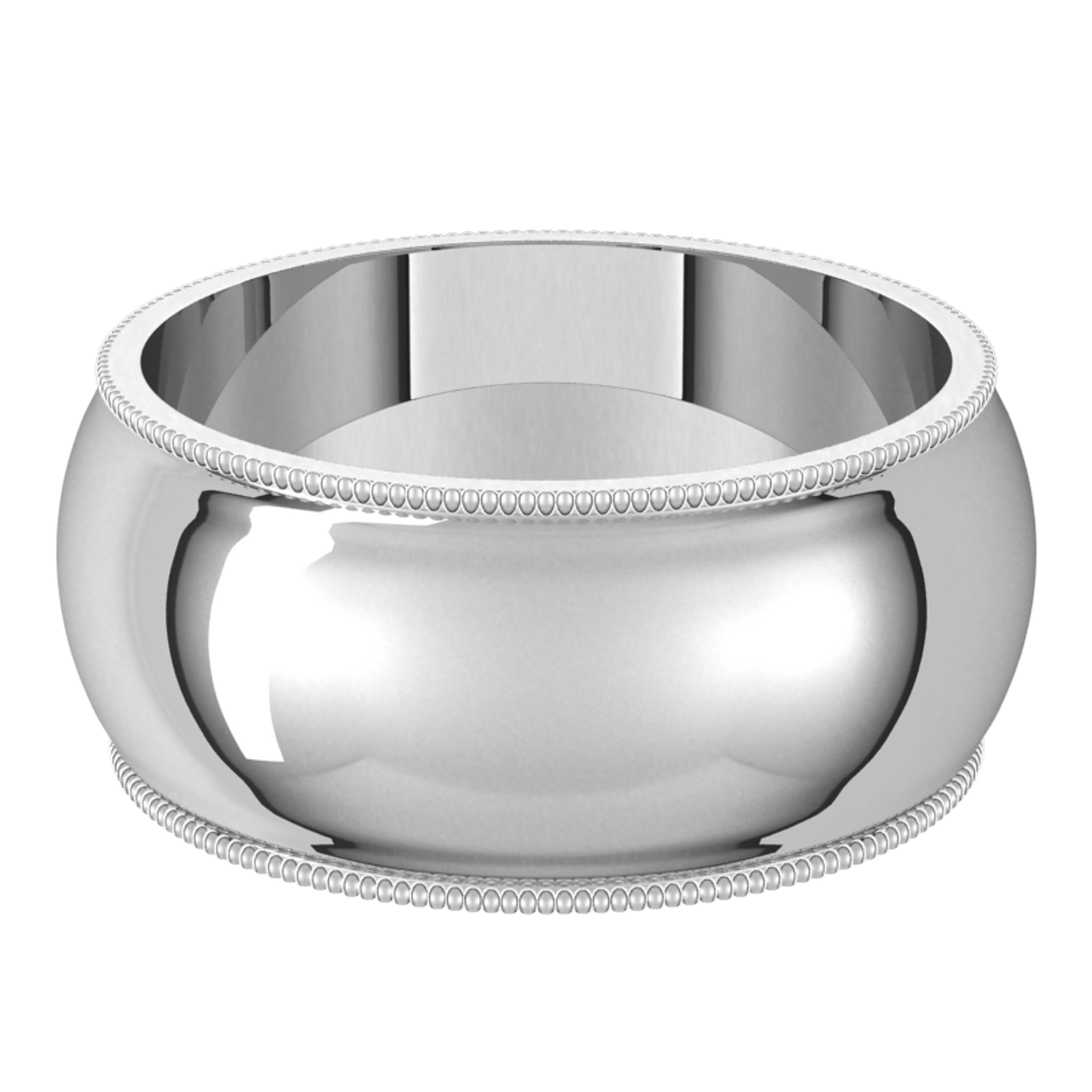 Sterling-Silver-9mm-Standard-Milgrain-Edge-Wedding-Band-Horizontal-View