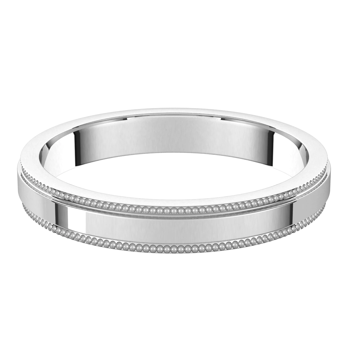 Sterling-Silver-3mm-Flat-Milgrain-Step-Edge-Wedding-Band-Horizontal-View