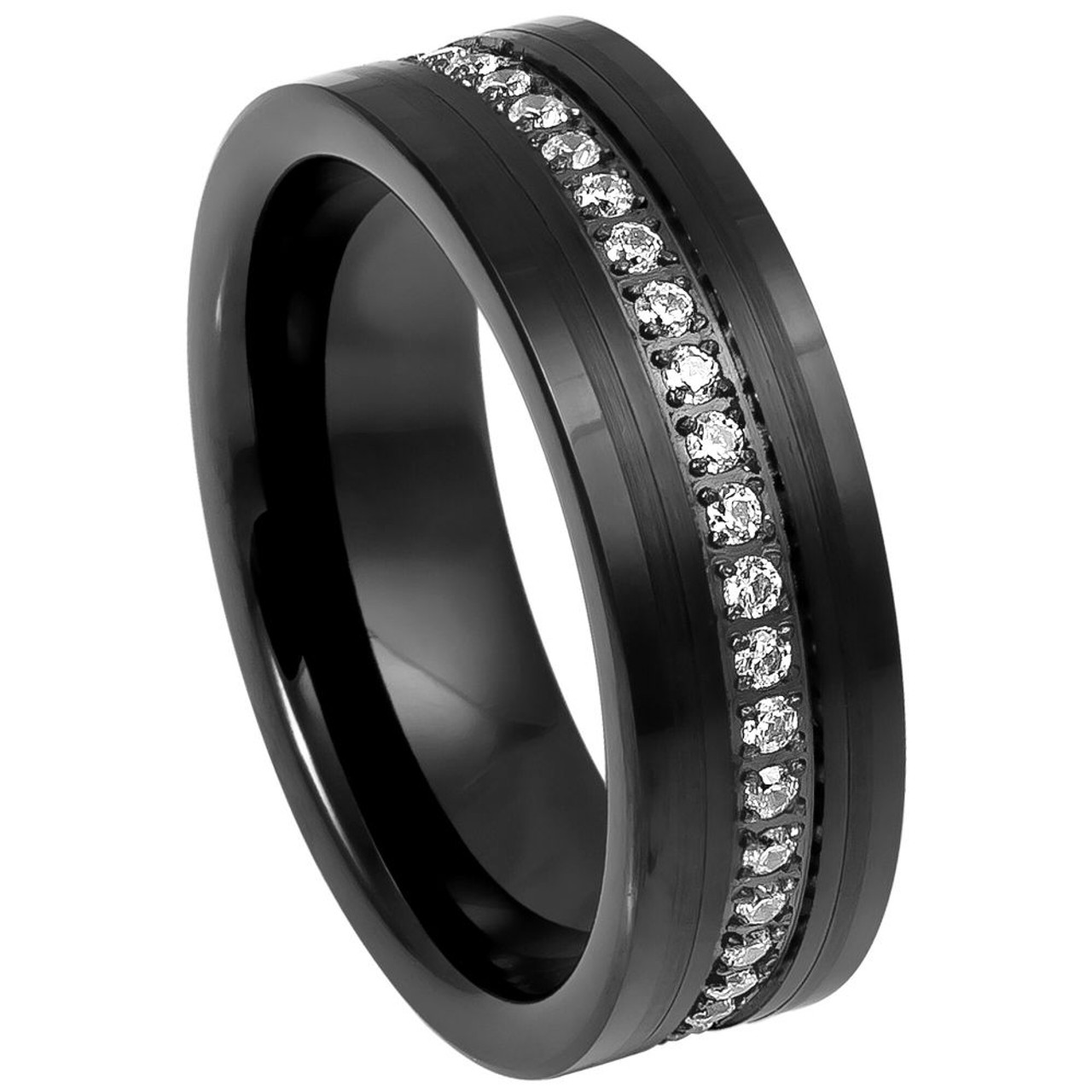 His And Hers Matching Black Tungsten 4mm Wedding Engagement Couple Ring Set  | eBay