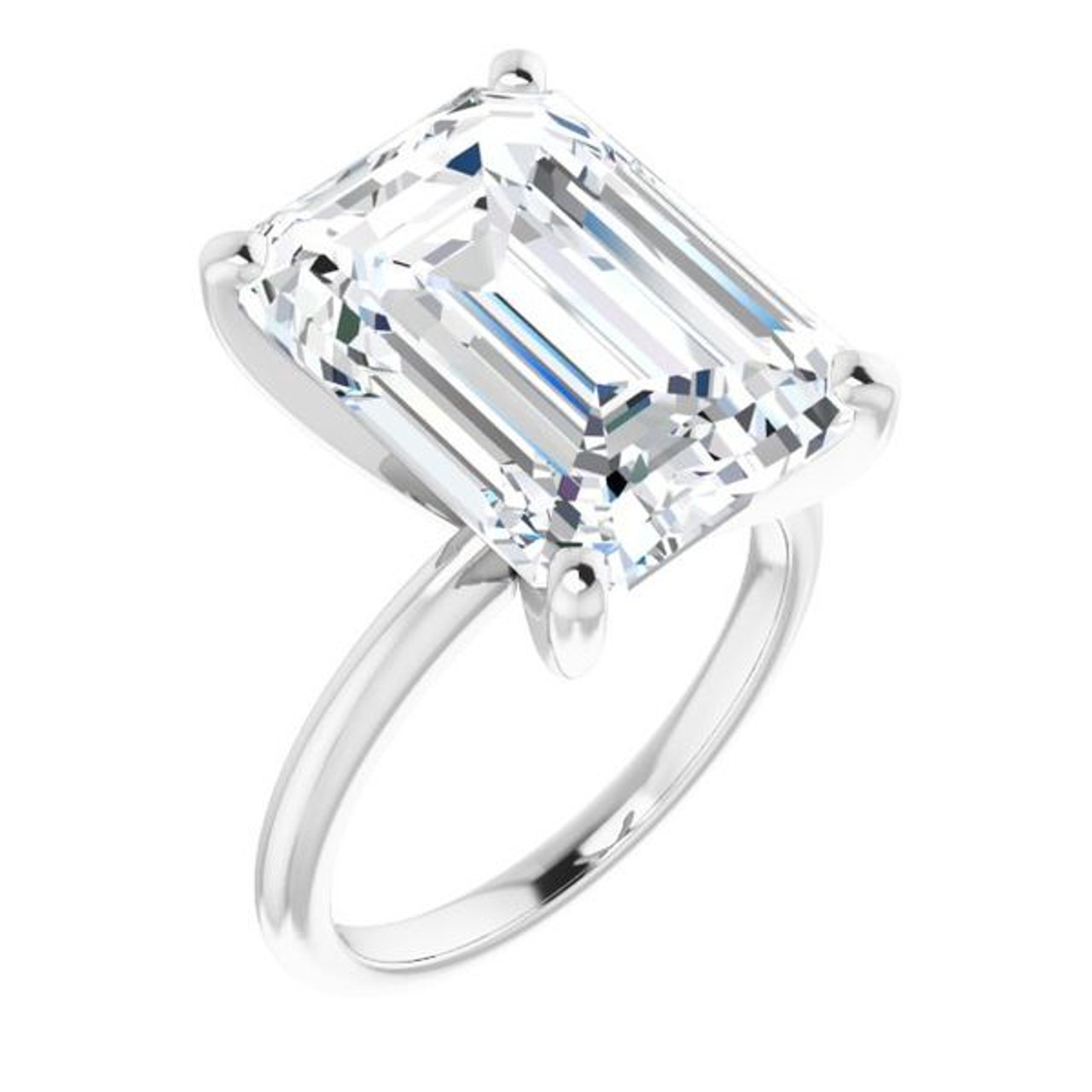 Material Good  Emerald Cut Solitaire Engagement Ring